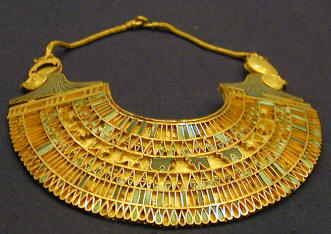 Gold necklace Egyptian museum in Cairo