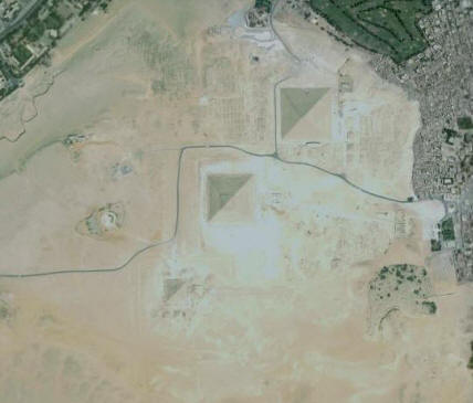 Egyptian pyramids skyview