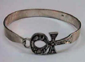 Ankh silver bracelet